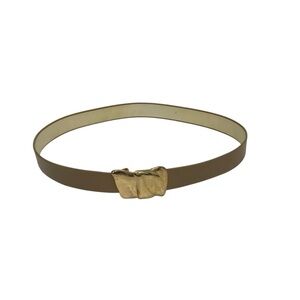 Chic Gold Buckle Tan Women's Belt